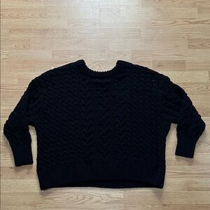 SO Black Cable Knit Sweater